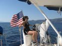 03 Kaela sailing on Pacific Bliss